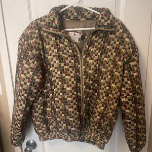 stunt sports 100% silk vintage jacket mens medium